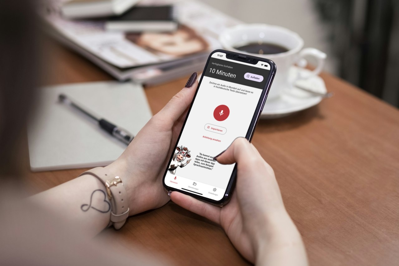 Darstellung der Schweizerdeutsch Übersetzen App
